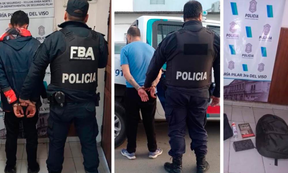 Fueron vistos, tras descender de un colectivo. 